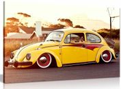 Classic Volkswagen Vw Beetle Canvas Wall Art Picture Print