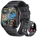 LIGE Montre Homme Connectée, 1,96" HD Smartwatch avec Appel Bluetooth/100+ Modes Sport/Rappel de Message, Cardiofréquencemètre Moniteur de Sommeil Podomètre，IP68 étanche Smart Watch Android iOS, Noir