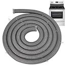 316403101 Gas Range Oven Door Gasket Seal Replacement (80" long/ 16 Mounting Clips) Compatible with Some Frigidaire, Kenmore, White Westinghouse and Ikea Ranges or Ovens