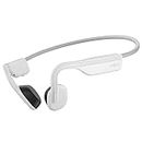 Shokz (AfterShokz) OpenMove - Open-Ear Bluetooth Sport Headphones - Bone Conduction Wireless Earphones - Sweatproof for Running and Workouts, with Sticker Pack (White)