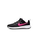 NIKE Unisex Kids Nike Revolution 6 Sneaker Black Hyper Pink Pink Foam 13 UK Child