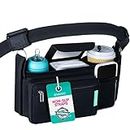 Stroller Organizer Non Slip Straps Stroller Caddy With Cup Holder, Stroller Bag for Phone, Pet Stroller Accessories, Universal Fits Uppababby Vista v2 Wonderfold Wagon, Doona and More