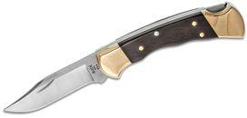 Buck Knives 112 Ranger Finger Groove Genuine Ebony Wood Folding Knife incl Sh...