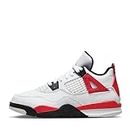 Nike Little Kid's Air Jordan 4 Retro Red Cement White/Fire Red-Black BQ7669 161 Preschool PS - Size 2.5y
