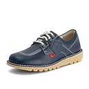 Kickers Kick Lo Leather Shoes, Extra Comfortable, Added Durability, Premium Quality, Unisex Adult, Navy, 7 US