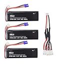Fytoo 3PCS 7.4V 2700mAh Lithium Batteries&1PCS Charging Line/Cable for Hubsan X4 H501S H501A H501C H501M H501S W H501S pro Four-axis Aircraft Helicopter Spare Parts