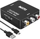 Uplayteck 1080P RCA AV Composite Out to HDMI Adapter Audio Video Converter for PAL NTSC3.58 NTSC4.43 SECAM PAL/M PAL/N TV Compatible with PS2 PS3 PS4 N64 STB VHS VCR DVD Player(Not HDMI to AV RCA)