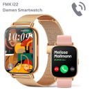 i22 Damen Smartwatch mit Bluetooth Anruf, mit Puls Messung, IP68, iOS / Android