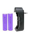 SP Electron Single Slot Lithium Battery Charger with 2200mAh 3.7V 18650 Lithium Li-ion Rechargeable Battery (Pack of 2 Battery and 1 Charger)
