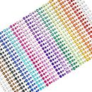 900pcs, Self-adhesive Rhinestone Stickers Sheets Embellishments For Halloween Christmas Crafts Body Nail Makeup Festival Carnival 3, 4 Or 5mm With 15 Colors, Diy Arts And Crafts, Decorative Stickers