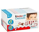 Kinder Chocolate Small Bars, Bulk Chocolate Gift Box, Fine Milk Chocolate Bar with a Milky Filling, Pack of 4 x 100g