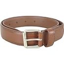 vangelo Kid Classic Dress Belts with Silver Buckle Brown 25 Inch Fit for Waist from 23 to 28 Inch
