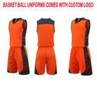 High quality Adult Custom Basketball Uniform Customized Team Name Sleeveless 