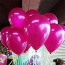 PartyMane Metallic HD Toy Balloons/Theme Birthday Party/Wedding Party/Events Décor/Special Occasion/Party supplies, Dark Pink (Pack of 25)