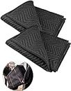 Moving Blankets Heavy Duty 2 Pack Packing Blankets for Protecting Furniture Moves Storage 40 * 72in Quilted Wrapping Shipping Blankets for Moving Supplies