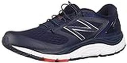 New Balance Men's 840 V4 Running Shoe, Pigmen/White/Team Red, 7.5 Narrow