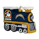 NFL San Diego Chargers Blown Glass Train Ornament