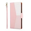 Wallet Case for iPhone 14/14 Pro/14 Plus/14 Pro Max, RFID Blocking Anti-Slip Strong Magnets Shockproof Durable Luxury Magnetic Leather Folio Flip Wallet Case,Pink,14 Plus 6.7''