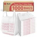 Reli. Plastic Bags Thank You (1000 Count) | White Grocery Bags, Plastic Shopping Bags with Handles