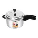 Cello Prima Plus Aluminium Induction Base |Pressure Cooker with Outer Lid | Gas Stove Compatible | Healthy Cooking | Silver, 5 Litre