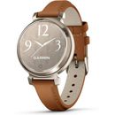 Garmin Lily 2 Classic, Cream Gold with Tan Leather Band