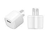 ZLONXUN USB Wall Charger Block 2-Pack 5V/1A Power Charger Plug USB Charging Cube Compatible with iPhone,iPod,Smart Watch,eReader,Tablet (2 Pack)