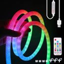 5V USB WS2812B LED Strip Lights Neon Flex Rope Light Waterproof Outdoor Lighting