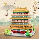 wriyvngs Chinese Architecture Micro Building Blocks Set Stork Tower Collectible 2196PCS Creative Toy Building Sets for Adults and Kids Age 14+