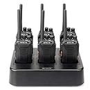 Retevis RT27 Walkie Talkie Long Range Rechargeable 2 Way Radio 22 Channel VOX Two Way Radios(6 Pack) with Six Way Gang Charger