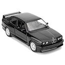RMZ City 1:36 Compatible for BMW M3 1987 Toy Car, Diecast Pull Back Model Car, Doors Open, Collection Kids Toy for Aged 3 and up, Gift Black