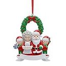 MAXORA Weihnachtsdekoration, Weihnachtsmann und Mrs. Claus plus 2 Elfen, Geschenk für Großeltern und Enkelkinder, 4 Stück
