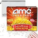 AMC Theatres Extra Butter Movie Theatre Popcorn Bundle - 2.7oz Bags - 6 Total Bags of Microwave Popcorn - Paired with a Going Organizer Bag