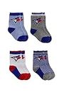 MLB Toronto Blue Jays Baby 4-Pack Crew Socks | 0-12 Months | Shoe Size 0-4