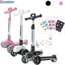 Electric Scooter For kids Ages 3-12 Adjustable Height W/ DIY Decorative Stickers