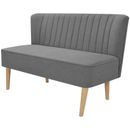 Lounge Sofa 2-Seater Fabric Couch Living Room Furniture Modern Seat Wood Frame