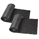Harmiden 2 Pack Recycled Rubber Mulch Mat Roll Black Permanent Mulch Walkway Pathway for Landscaping Outdoor 8' x 2'