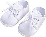 Booulfi Baby Jungen Schuhe Erste Lauflernschuhe Taufe Taufschuhe Für Jungen Weiß Neugeborenen Schuhe 3-6 M