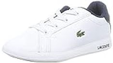 Lacoste Kid's Graduate 0721 1 SUC Sneaker, White/Navy, 9