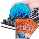 LAZI Multipurpose (Blue Pack of 5) Keyboard PC Laptop Car AC Vent Interior Dust Cleaning Gel Jelly Detailing Putty Cleaner Kit Universal Electronic Product Cleaning Kit 100gm