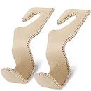 Etre Jeune Purse Hook for Car, Purse Holder Car Headrest Hooks Leather for Hanging Purses and Bags, 2 Pack Beige