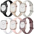 Lerobo Slim Bands Compatible with Apple Watch 40mm 38mm 44mm 45mm 42mm 41mm 49mm SE / iWatch Bands Ultra/Ultra2 Series 9 8 7 6 5 4 3 2 1 for Women Men,Soft Narrow Sport Strap Thin Wristband