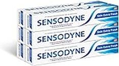 Sensodyne Dentifrice Soin Extra Fresh, Protection Complete 24h Contre la Sensibilité Dentaire, Lot de 6x75ml