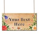 Personalised Garden Signs and Plaques for Outside Garden Signs Wooden Signs Welcome Sign Door Hanging Wall Sign Yard Signs House Plaque Home Decor Christmas Gardening Gifts with Any Text(Design 1)