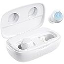Wireless Earbuds, Tribit NEW 150H Playtime ENC Bluetooth 5.2 Earbuds IPX8 Waterproof Deep Bass USB-C Fast Charge In-Ear Built-in Mic True Wireless Earphones Headphones, White Bluetooth Ear Buds Sport