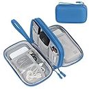 FYY Electronic Organizer, Travel Cable Organizer Bag Pouch Electronic Accessories Carry Case Portable Waterproof Double Layers All-in-One Storage Bag for Cable, Cord, Charger, Phone, Earphone, Cyan
