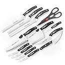 Miracle Blade IV World Class Professional Series - Set di coltelli da cuoco da 13 pezzi, lame forgiate ergonomiche e versatili
