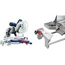 BOSCH GCM12SD 15 Amp 12 Inch Corded Dual-Bevel Sliding Glide Miter Saw with 60 Tooth Saw Blade & MS1234 Miter Saw Length Stop