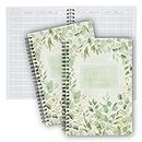 Paper Junkie 2 Pack My Account Spending Tracker Notebook, Expense Ledger Record Book for Small Business Bookkeeping, Check Register, Office Supplies (6.25 x 8.55 in, 50 Sheets Each)
