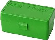 MTM 50 Round Flip-Top Rifle Ammo Box 22 Hornet, .30 Carbine, .218 BEE (Green) by MTM