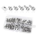 60PCS Battery Terminal Bolt,Stainless Steel Car/Motorcycle Battery Bolts Contain M6x10/12/16/18/20mm Sizes,Essential Battery Terminal Nuts Kit Car Accessories for Scooter ATV Bike